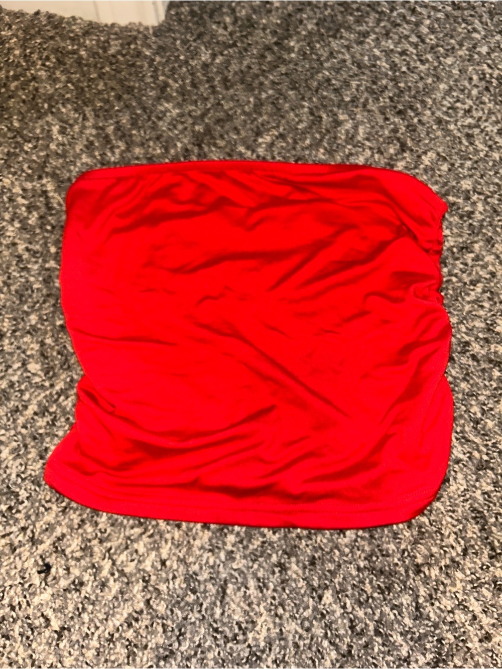 Red Strapless Tube Top